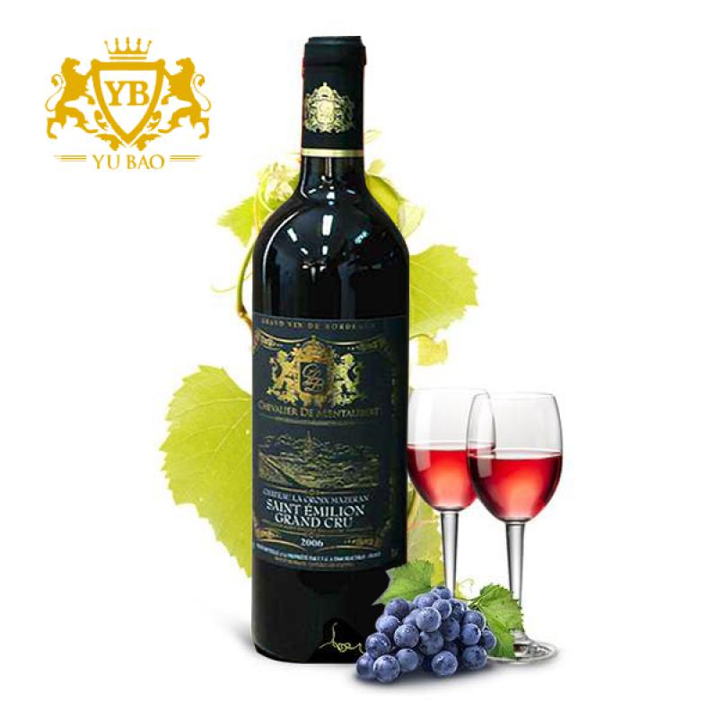 蒙淘伯骑士骆宾 2012年红葡萄酒 法国原装原瓶 法定产 AOC级 红酒