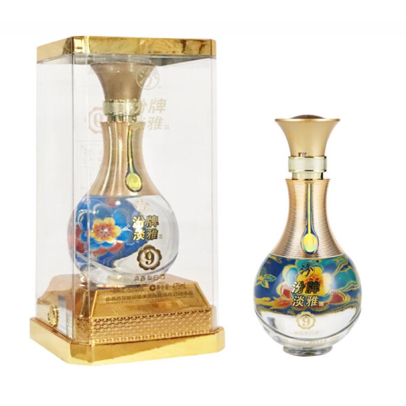 【汾酒53度杏花村汾牌淡雅9清香型白酒500ml 两箱起订】