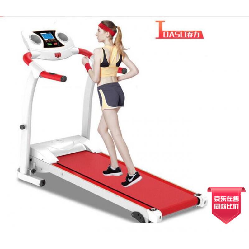 乔力（JOASLI）M5跑步机家用 可折叠迷你静音免安装家庭健身器材宽带电动走步机 红色 30kg